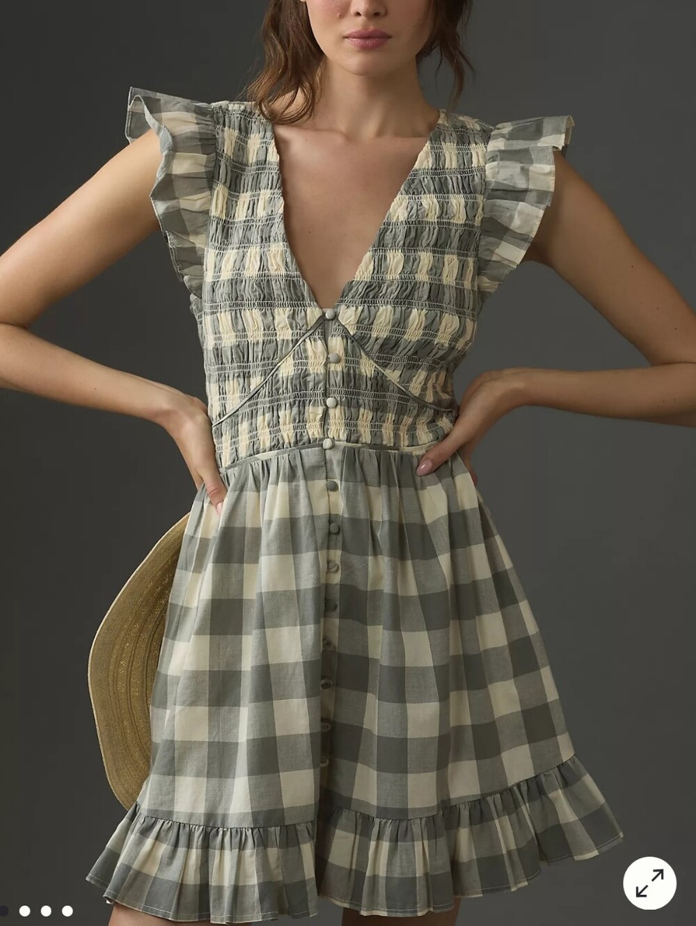 Anthropologie The Peregrine Mini Dress In Plaid Size Small